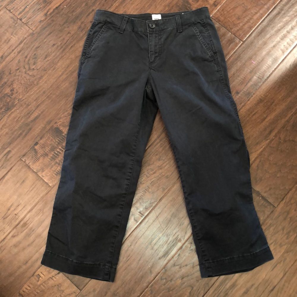 Gap Wide Leg Crop Black Pants Size 00